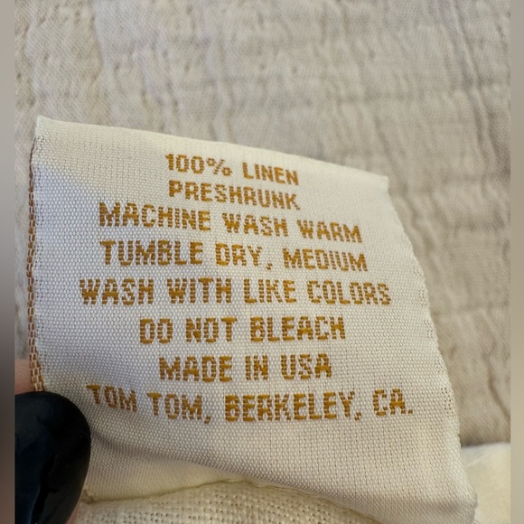 EUC! Tom Tom Linen Frog Shirt, sz M - Picture 4 of 13